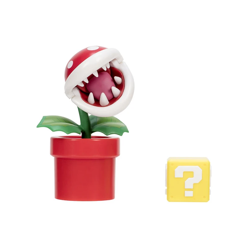 Figurine Nintendo de 4 pouces - Plante Piranha avec bloc question