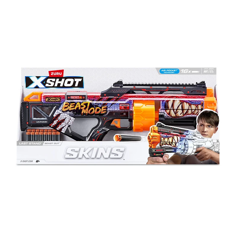 Pistolet à fléchettes XSHOT Skins Last Stand (16 fléchettes) par ZURU