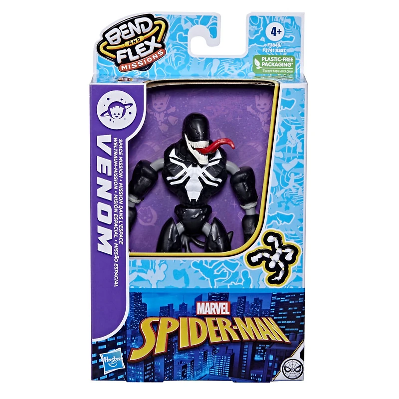 Marvel Spider-Man Bend and Flex Missions Venom Space Mission Action Figure