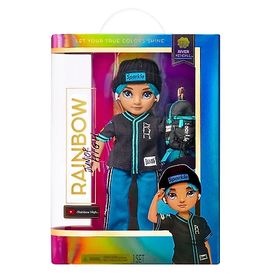 Rainbow High Jr High River Kendall - Poupée-mannequin de 9 po (23 cm) BLEU SARCELLE
