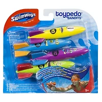 SwimWays, Jouets de plongée Toypedo Bandits - Pack de 4