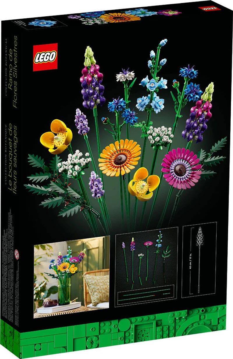 LEGO Icons Wildflower Bouquet 10313 Building Set for Adults; A Wildflower Gift and an Immersive Project for Adults (939 Pieces)