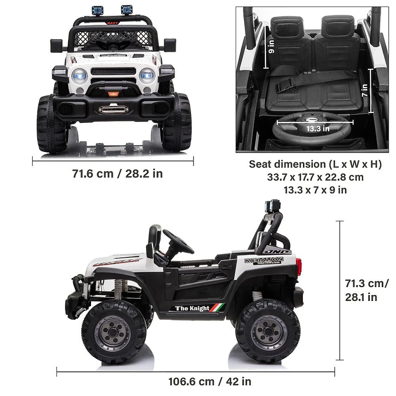 Voltz Toys Jeep avec télécommande