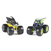 Monster Jam, Monster trucks officiels en métal moulé Bakugan Dragonoid Vs. Batman, échelle 1:64, jouets pour garçons à partir de 3 ans