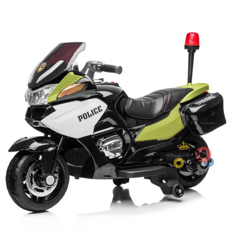 Moto de police KidsVip 24V - Blanc - Édition anglaise