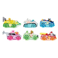 PAW Patrol, True Metal Neon Rescue Vehicle Gift Pack of 6 Collectible Die-Cast Toy Cars, 1:55 Scale