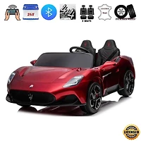 KidsVip 24V Maserati MC20 4WD avec RC - Rouge - Édition anglaise