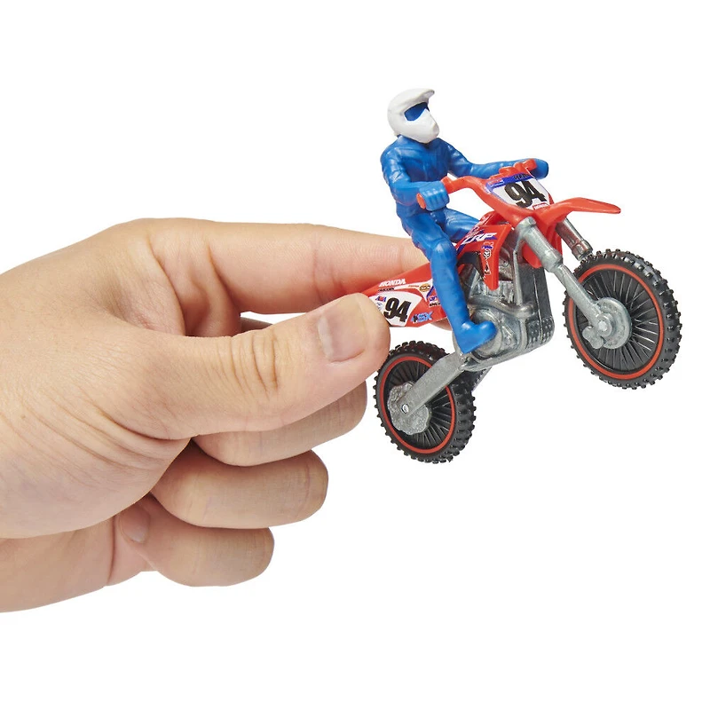 Supercross, Authentic Ken Roczen 1:24 Scale Die-Cast Motorcycle with Rider Figure, for Kids and Collectors