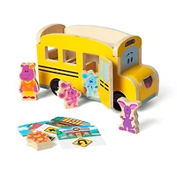 Blues Clues and You bus scolaire à tirer en arrière en bois