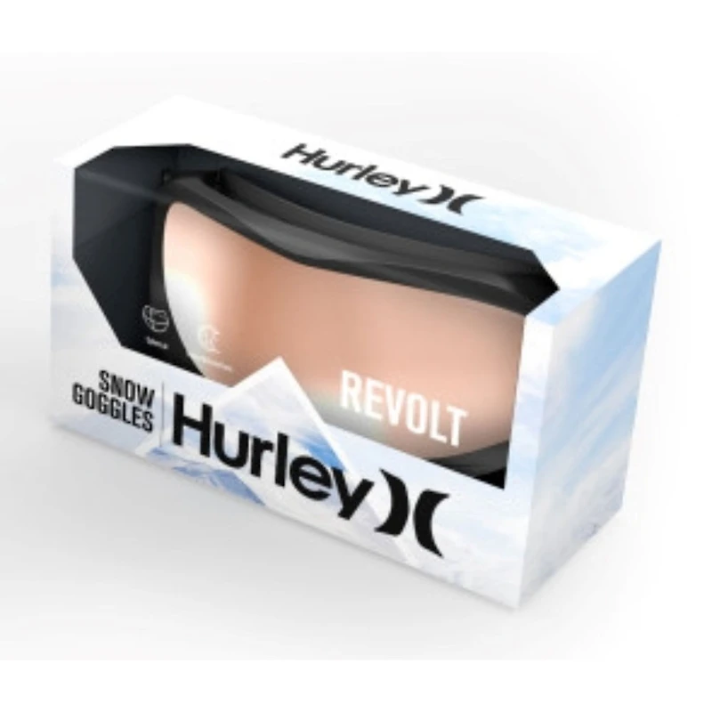 Hurley - Masque de ski SOAR pour jeunes, bleu bébé/rose teint noué