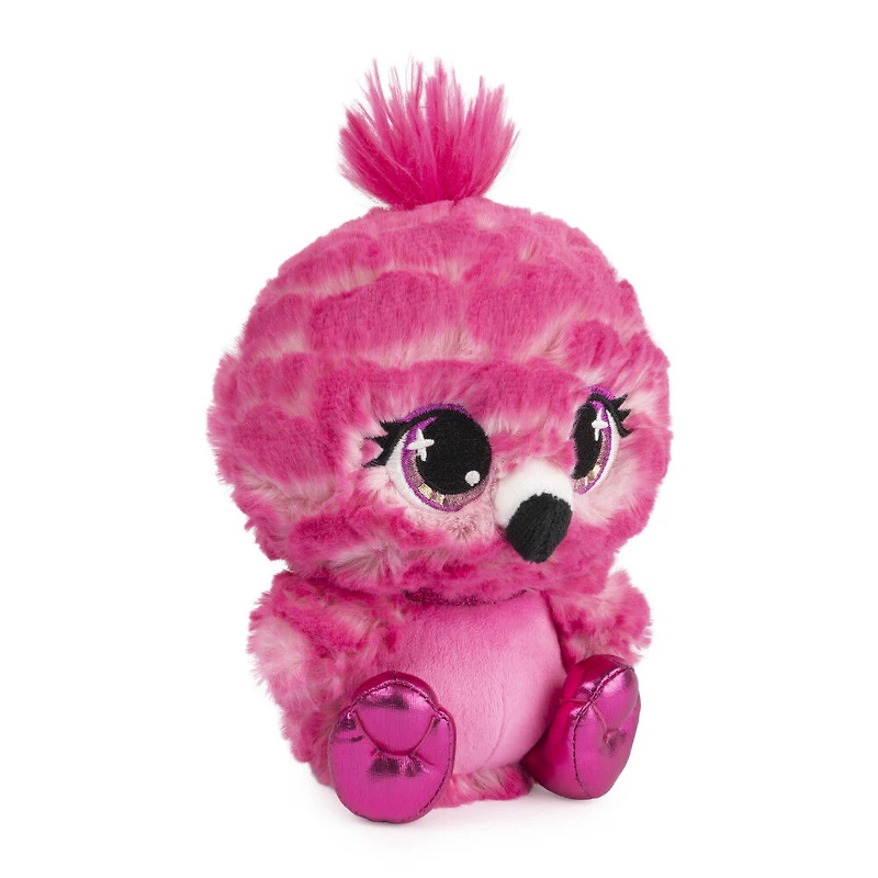 P.Lushes Designer Fashion Pets, Flo West, flamant rose en peluche, rose vif, 15,2 cm