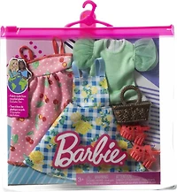 Barbie Clothes, Picnic-Themed Fashion and Accessory 2-Pack for Barbie Dolls