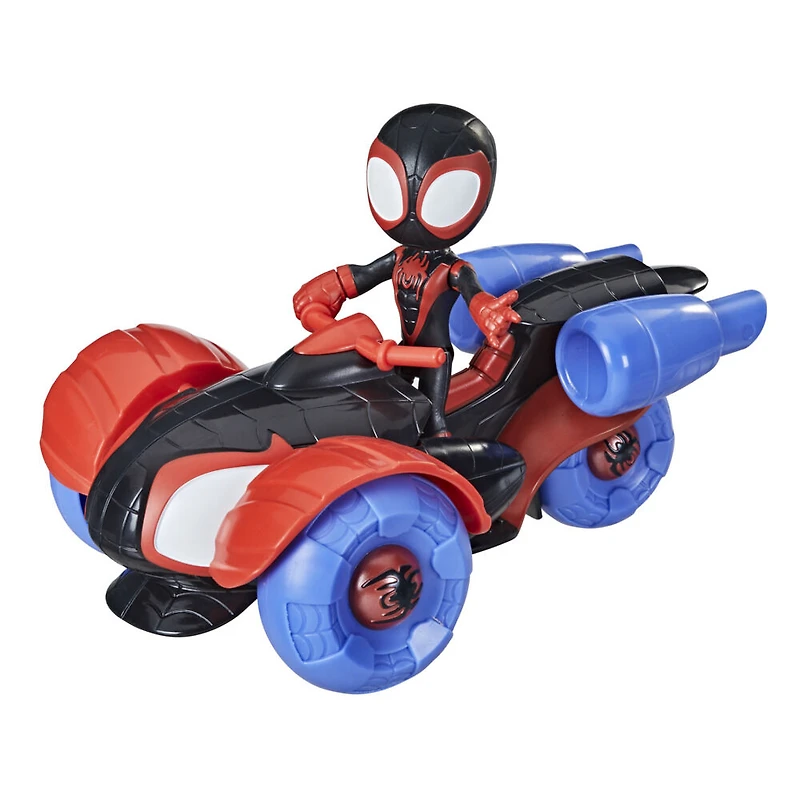 Marvel Spidey and His Amazing Friends Change 'N Go Techno-Racer Vehicle And Miles Morales