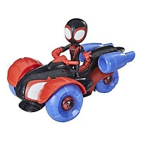 Marvel Spidey and His Amazing Friends Change 'N Go Techno-Racer Vehicle And Miles Morales