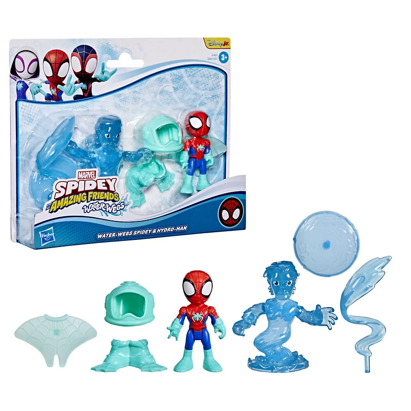 Marvel Spidey et ses Amis Extraordinaires Water-Webs, figurines Spidey et Hydro-Man