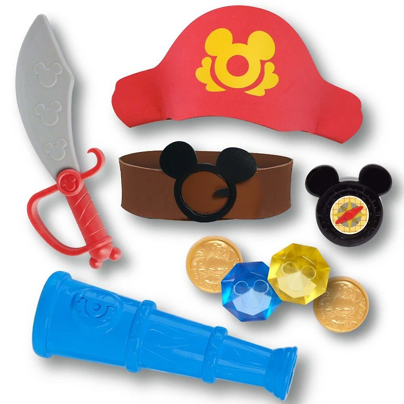 Malle de Pirate Disney Junior Mickey Mouse Funhouse Yo-Ho, Déguisement et Jeu en Faisant Semblant