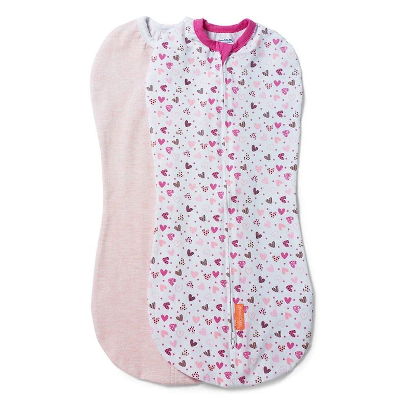 SwaddleMe® 2PK Sac de nuit MON PETIT COEUR ÉTAPE 1