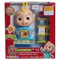 CoComelon JJ Phonics Fun Interactive Learning and Education Toy, 4 Modes of Play, Animal Dance Song, Spelling, 9-pieces - English Edition