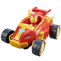 Marvel Iron Man and his Awesome Friends Iron Man, armure et véhicule 2-en-1, figurine avec véhicule