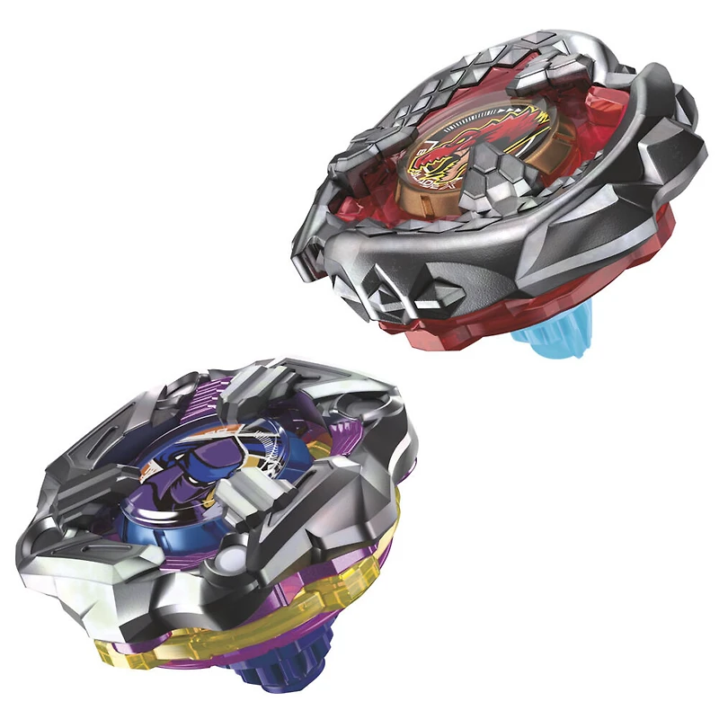 Beyblade X Beat Tyranno 4-70Q & Knife Shinobi 4-80HN Dual Pack Set with 2 Right-Spinning Tops; Authentic Takara Tomy Battle Tops