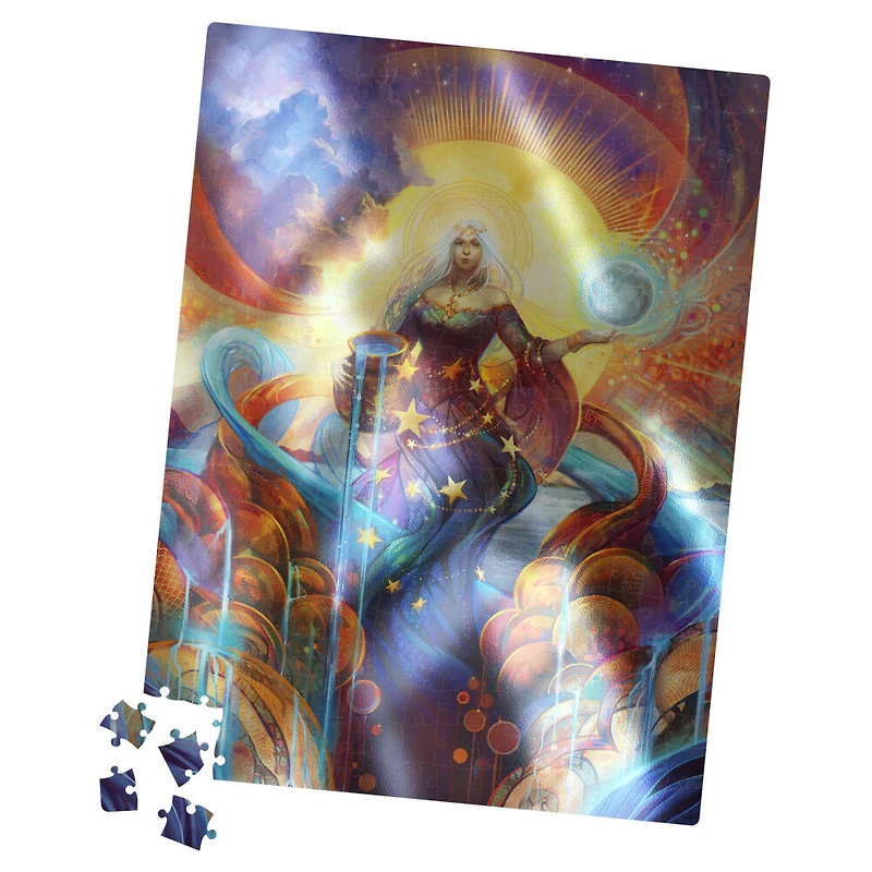 500-Piece Jigsaw Puzzle with Foil Accents, Sea, Sun, and Stars