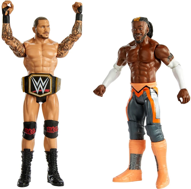Coffret Combat WWE avec 2 figurines articulées de 15 cm (6 po) et tenues de ring