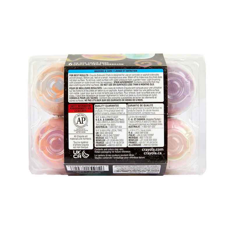 oeufs de craie tie-dye de Crayola, 6 pièces
