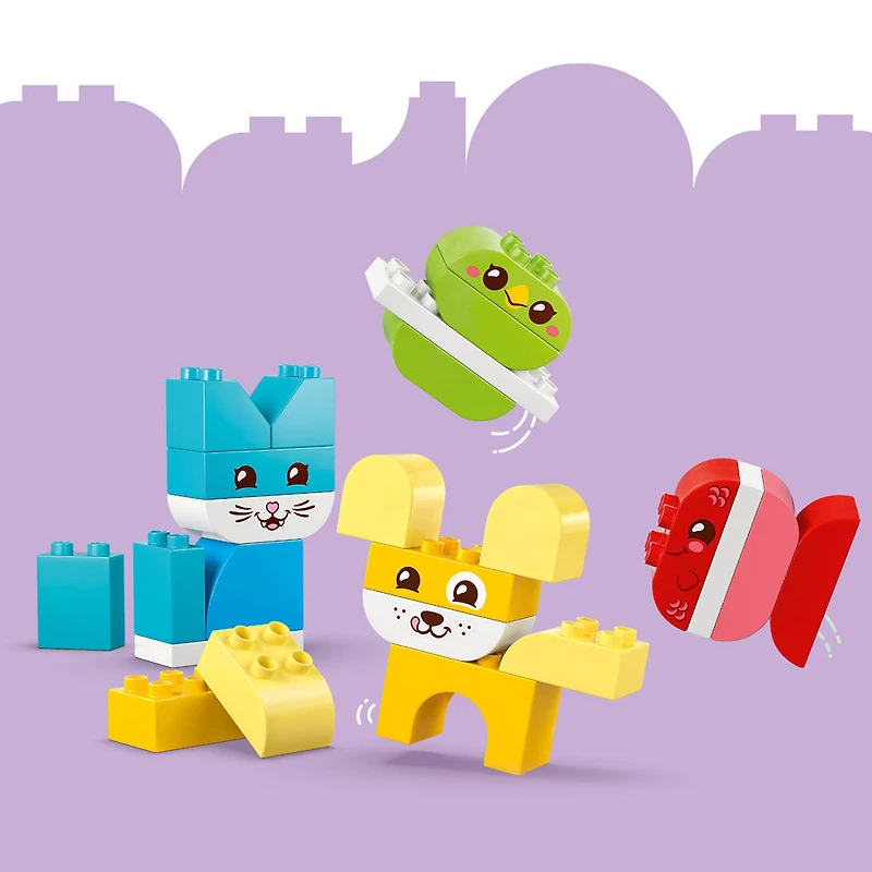 LEGO DUPLO Mon premier Les Animaux de Compagnie Créatifs 3 en 1, Jouet de Construction Créative pour les Tout-petits 10477