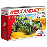 Meccano Junior, 3-in-1 Deluxe Pull-Back Buggy STEAM Model Building Kit
