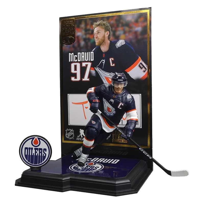 McFarlane's SportsPicks-NHL 7"Posed Fig - Connor McDavid (Edmonton Oilers) Étiquette d'or avec autographe