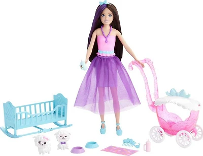 Barbie-Skipper et ses Agneaux-Coffret, poussette