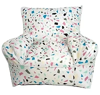 Pouf Kvell avec motif "Terrazzo"