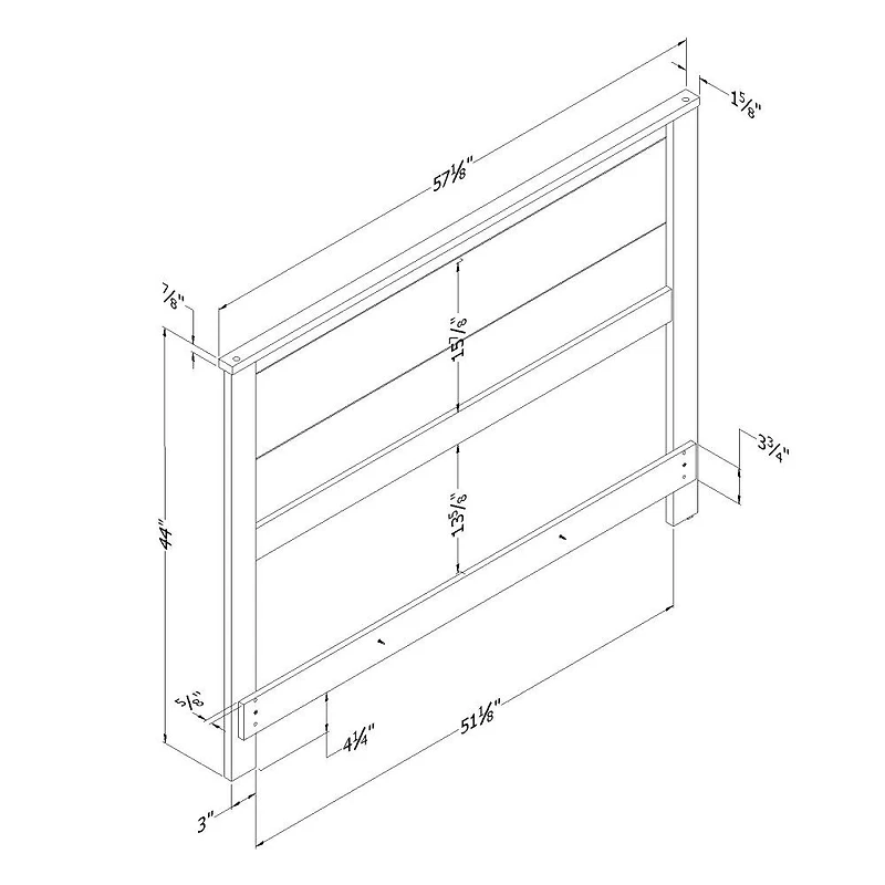 Fynn Full Headboard Modern Style GrayOak