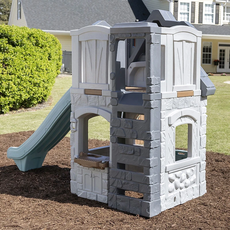 Step2 Enchanting Adventures 2-Story Playhouse and Slide - Gray