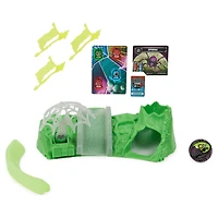 Bakugan Training Set avec Spidra, thème clan des insectes, figurine articulée personnalisable, cartes à échanger et coffret