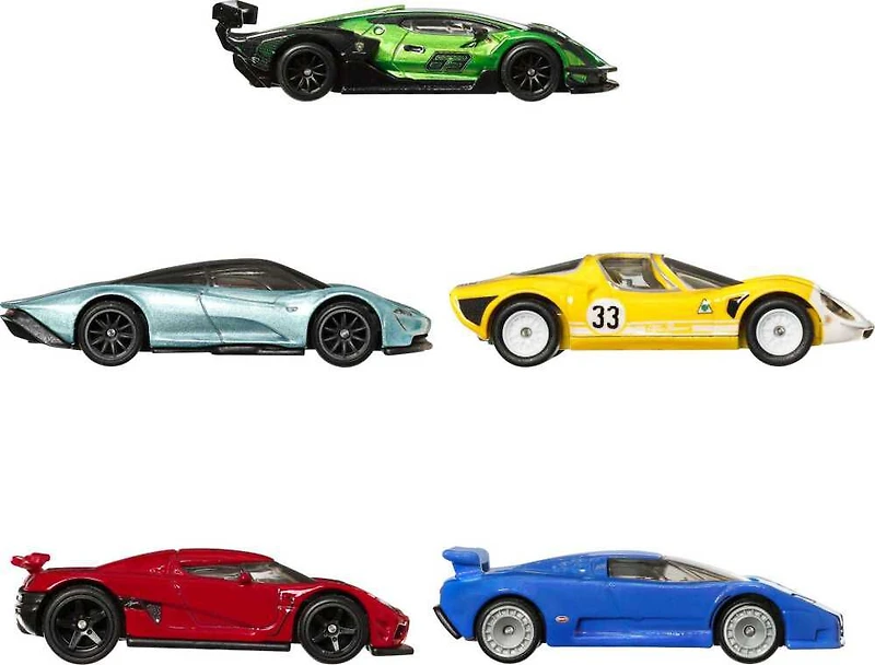 Hot Wheels- Premium - Car Culture - Exotic Envy, 5 véhicules