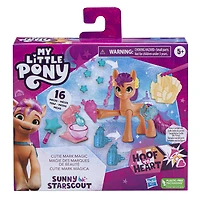 My Little Pony : Marquons les esprits, Sunny Starscout Magie des marques de beauté, poney de 7,5 cm avec accessoires surprises