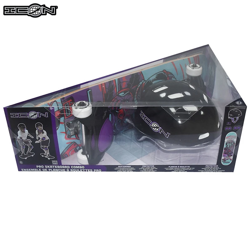 Icon ensemble combiné de planche à roulettes