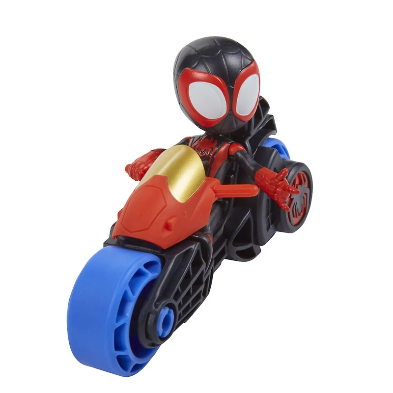 Marvel Spidey et ses Amis Extraordinaires, figurine Miles Morales avec moto