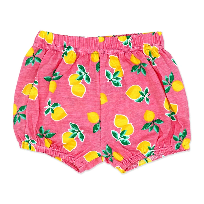 Sterling Baby 2 Piece Poplin Tiered Dress: Pink Lemon