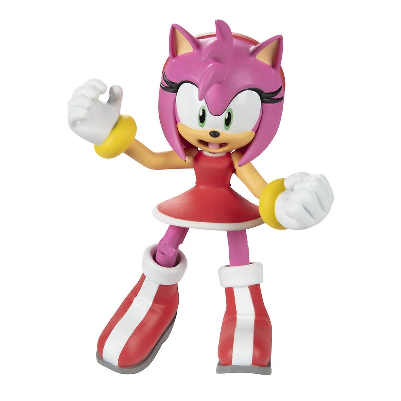 Figurine de 4 pouces SONIC avec accessoire - Amy avec Piko Piko Hammer