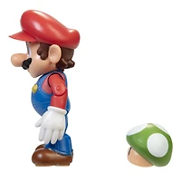 Figurine Nintendo de 4 pouces : Mario avec un Champignon 1Up