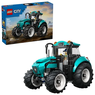 LEGO City Le tracteur - Ensemble de construction avec Fermier sur le Thème de la Ferme - Cadeau pour les 6 ans et plus - 60498