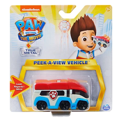 PAW Patrol, Jouet viseur Peek-A-View Vehicle Paw Patroller True Metal du film avec 4 scènes