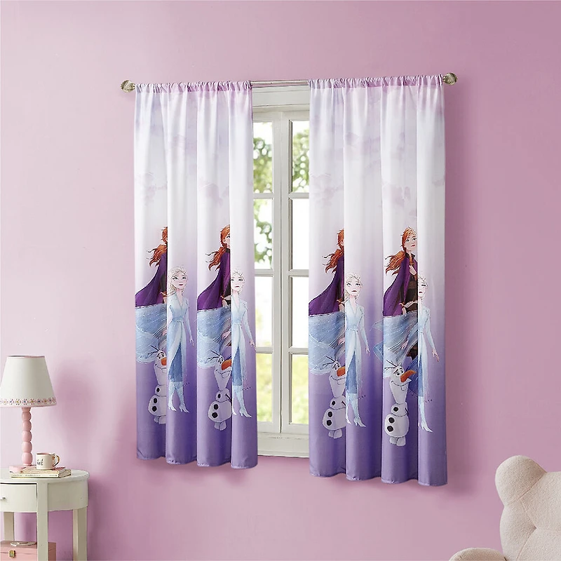 Disney Frozen Window Curtains for Kids, Set of 2 Panels