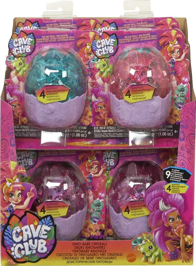 Club Des Cavernes - Cristaux Avec Bébé Dinosaure - les motifs peuvent varier