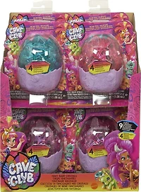 Club Des Cavernes - Cristaux Avec Bébé Dinosaure - les motifs peuvent varier