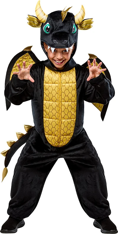Combinaison à capuche confortable Dragon Noir Rubies pour enfants