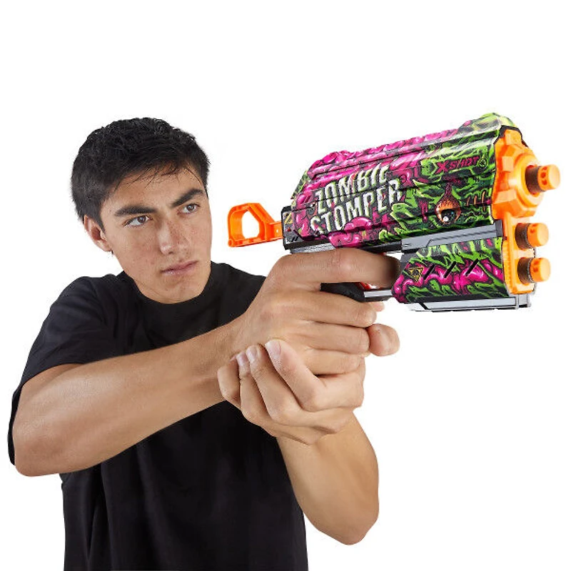 Zuru X-Shot Skins Flux Dart Blaster - Zombie Stomper (8 fléchettes)