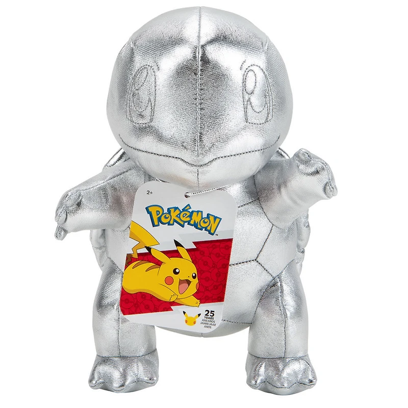 Peluche Pokémon Sélection de 20 cm - Carapuce argenté (Squirtle)